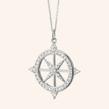 Monica Rich Kosann Monica Rich Kosann Adventure Compass Necklace with White Sapphires