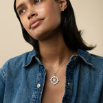 Monica Rich Kosann Monica Rich Kosann Adventure Compass Necklace with White Sapphires