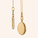 Monica Rich Kosann Lockets Monica Rich Kosann Eve 18K Yellow Gold Slim Pinstripe Locket Necklace
