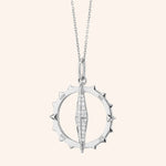 Monica Rich Kosann Necklaces and Pendants Monica Rich Kosann Large Points North Compass with Pavé White Sapphires