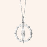 Monica Rich Kosann Necklaces and Pendants Monica Rich Kosann Large Points North Compass with Pavé White Sapphires