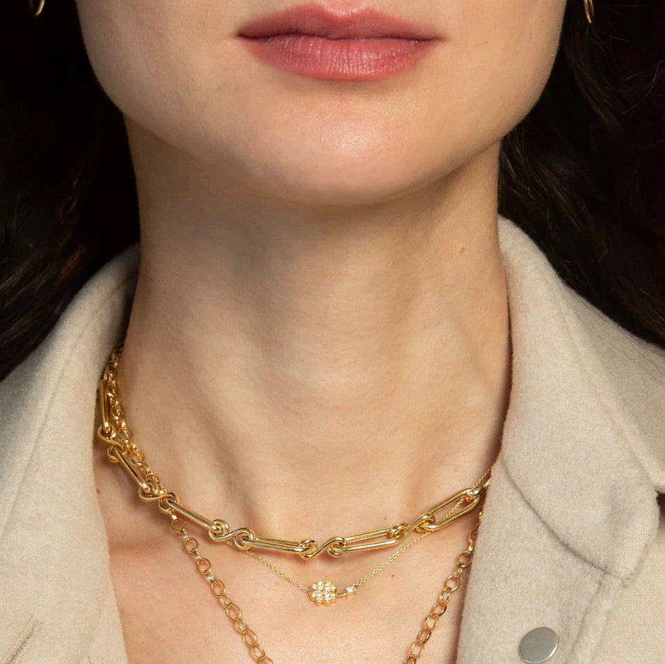 Monica Rich Kosann Monica Rich Kosann Luck Clover 18K Yellow Gold Diamond Necklace