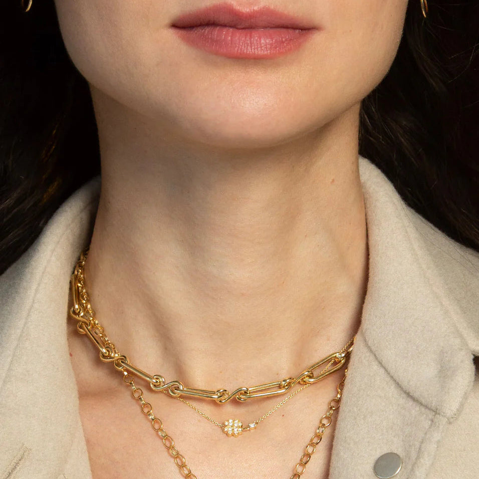 Monica Rich Kosann Monica Rich Kosann Luck Clover 18K Yellow Gold Diamond Necklace