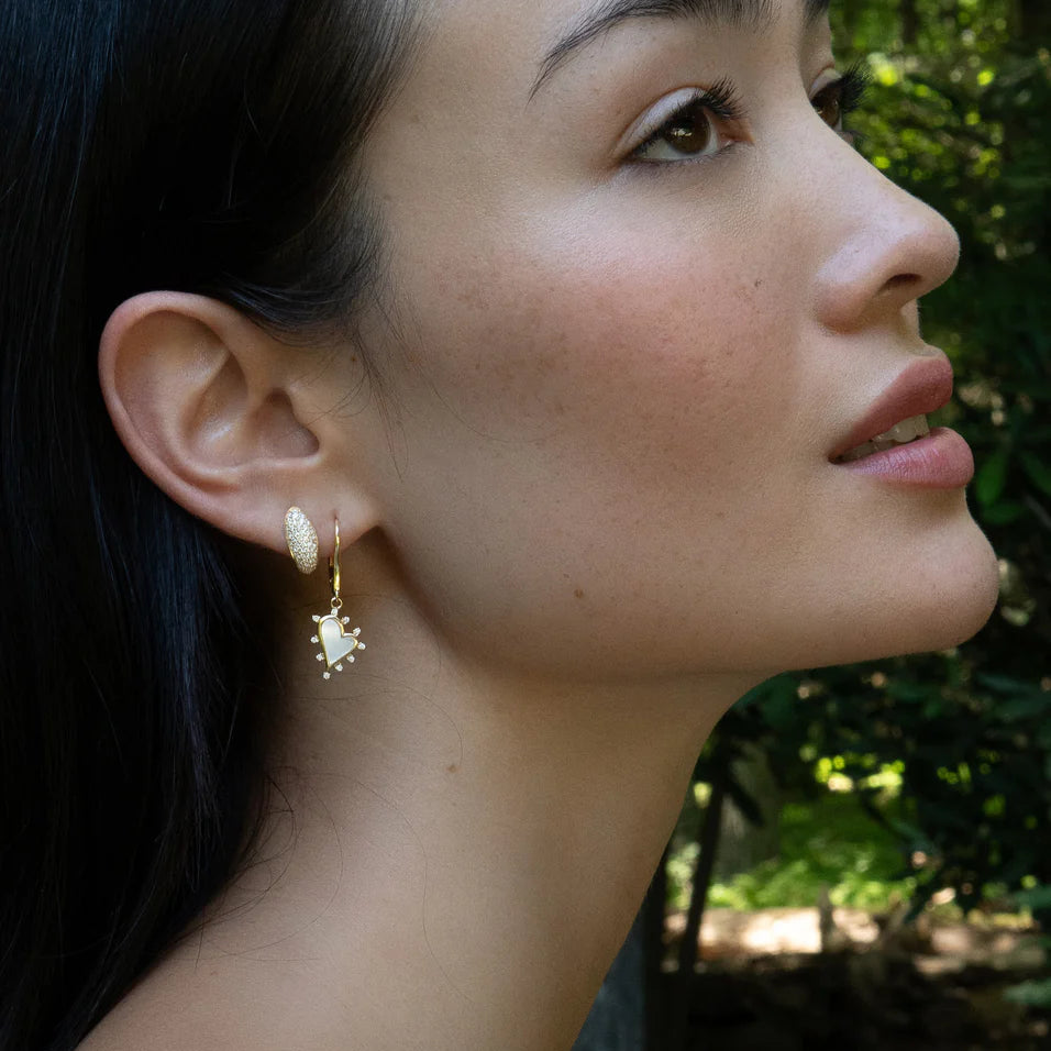 Monica Rich Kosann Earrings Monica Rich Kosann Perseverance 18k Yellow Gold Pavé Diamond Fish Earrings