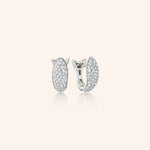 Monica Rich Kosann Earrings Monica Rich Kosann Perseverance Sterling Silver and White Sapphire Pavé Fish Huggie Earrings