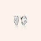Monica Rich Kosann Earrings Monica Rich Kosann Perseverance Sterling Silver and White Sapphire Pavé Fish Huggie Earrings
