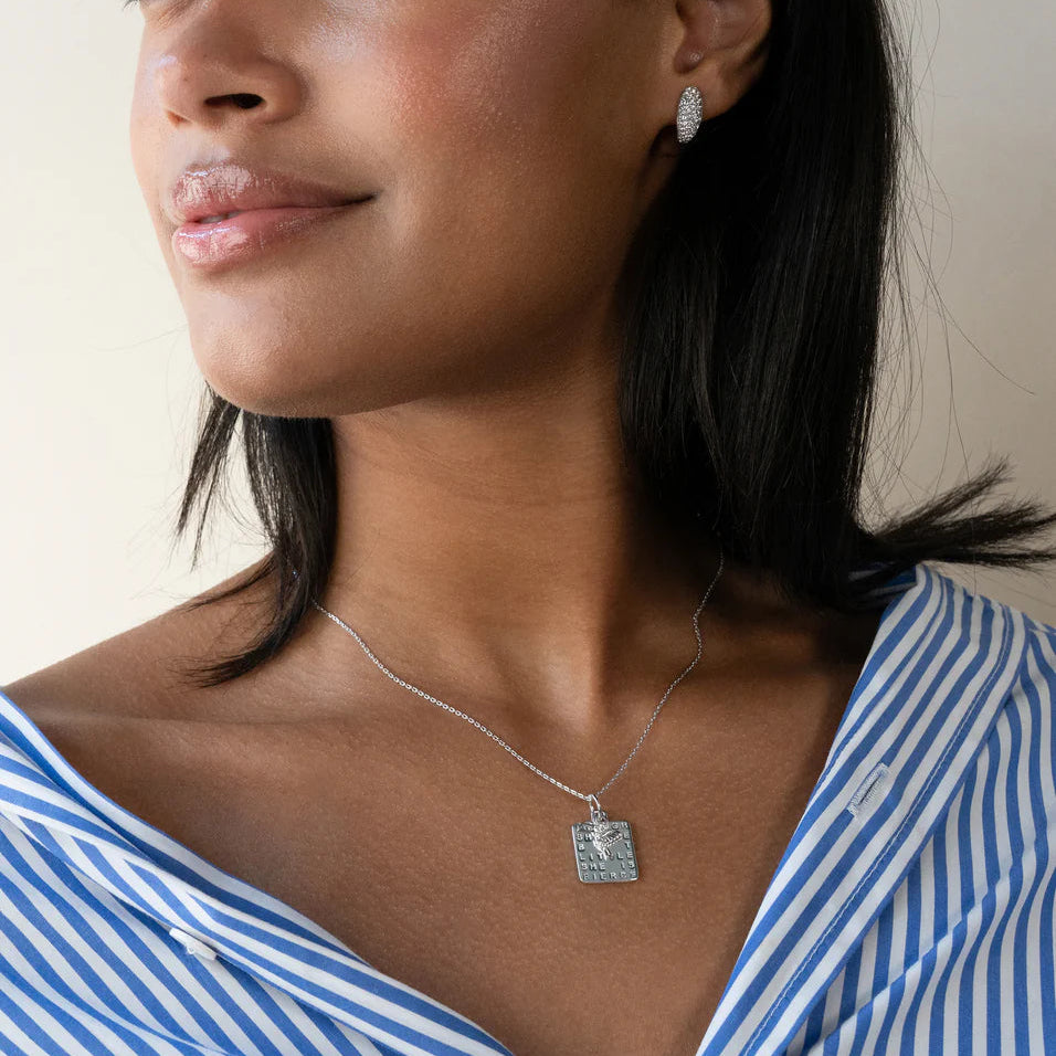 Monica Rich Kosann Necklaces and Pendants Monica Rich Kosann “She Is Fierce” Sterling Silver Sapphire Necklace