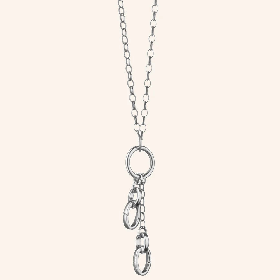 Monica Rich Kosann Sterling Silver 1/2" Mini Adventure Compass Charm Necklace | Maine & New Hampshire