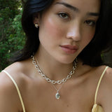 Monica Rich Kosann Necklaces and Pendants Monica Rich Kosann Sterling Silver and 18k Yellow Gold Neptune Shell Two-Tone Locket Necklace