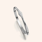 Monica Rich Kosann Bracelet Monica Rich Kosann Sterling Silver and White Sapphire Points North Bangle Bracelet