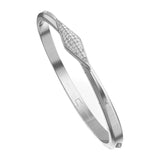 Monica Rich Kosann Bracelet Monica Rich Kosann Sterling Silver and White Sapphire Points North Bangle Bracelet