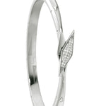 Monica Rich Kosann Bracelet Monica Rich Kosann Sterling Silver and White Sapphire Points North Bangle Bracelet