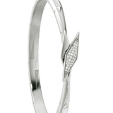 Monica Rich Kosann Bracelet Monica Rich Kosann Sterling Silver and White Sapphire Points North Bangle Bracelet