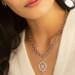Monica Rich Kosann Necklaces and Pendants Monica Rich Kosann Sterling Silver Audrey Sapphire Compass Necklace