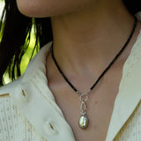 Monica Rich Kosann Necklaces and Pendants Monica Rich Kosann Sterling Silver “Design Your Own” Black Spinel Charm Chain Necklace – 18"