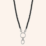 Monica Rich Kosann Necklaces and Pendants Monica Rich Kosann Sterling Silver “Design Your Own” Black Spinel Charm Chain Necklace – 18"