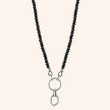Monica Rich Kosann Necklaces and Pendants Monica Rich Kosann Sterling Silver “Design Your Own” Black Spinel Charm Chain Necklace – 18"