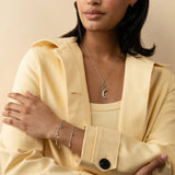 Monica Rich Kosann Necklaces and Pendants Monica Rich Kosann Sterling Silver “Dream” Moon Charm with White Sapphires