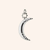 Monica Rich Kosann Necklaces and Pendants Monica Rich Kosann Sterling Silver “Dream” Moon Charm with White Sapphires