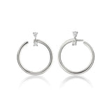 Monica Rich Kosann Earrings Monica Rich Kosann Sterling Silver Large Galaxy Hoop Earrings