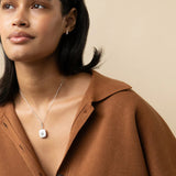 Monica Rich Kosann Lockets Monica Rich Kosann Sterling Silver Sapphire & Enamel Locket Necklace