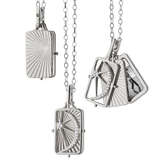Monica Rich Kosann Necklaces and Pendants Monica Rich Kosann Sterling Silver Sun, Moon and Stars Gate Locket with White Sapphires