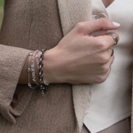 Monica Rich Kosann Bracelet Monica Rich Kosann Sterling Silver Sun, Moon and Stars Moonstone and White Sapphire Bracelet