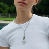 Monica Rich Kosann Necklaces and Pendants Monica Rich Kosann Sterling Silver Sun, Moon & Stars Medallion with White Sapphires