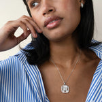 Monica Rich Kosann Necklaces and Pendants Monica Rich Kosann Tokens of Luck Sterling Silver Charm with White Sapphires