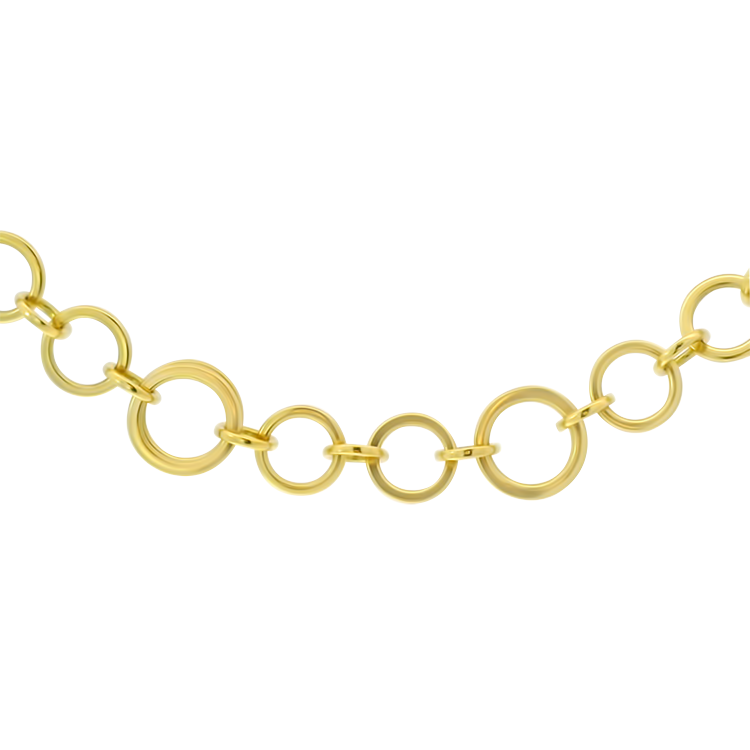 pag Necklaces and Pendants Estate Tiffany & Co. 18k Yellow Gold Circles Neck Chain