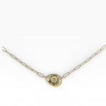 PAGE Estate Necklaces and Pendants 1870 Collection 14K Yellow Gold Diamond Pear Pendant Necklace