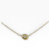 PAGE Estate Necklaces and Pendants 1870 Collection 14K Yellow Gold Diamond Pear Pendant Necklace