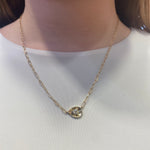 PAGE Estate Necklaces and Pendants 1870 Collection 14K Yellow Gold Diamond Pear Pendant Necklace