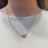 PAGE Estate Necklaces and Pendants 1870 Collection 14K Yellow Gold Diamond Pear Pendant Necklace