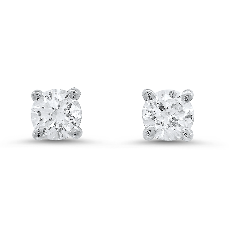 PAGE Estate Earrings .56ctw Estate 14K White Gold Martini Diamond Studs