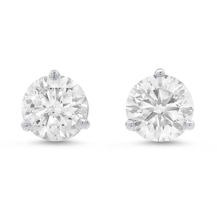 Page Estate Earrings 6.03ctw Estate 14K White Gold GIA-Certified Diamond Stud Earrings
