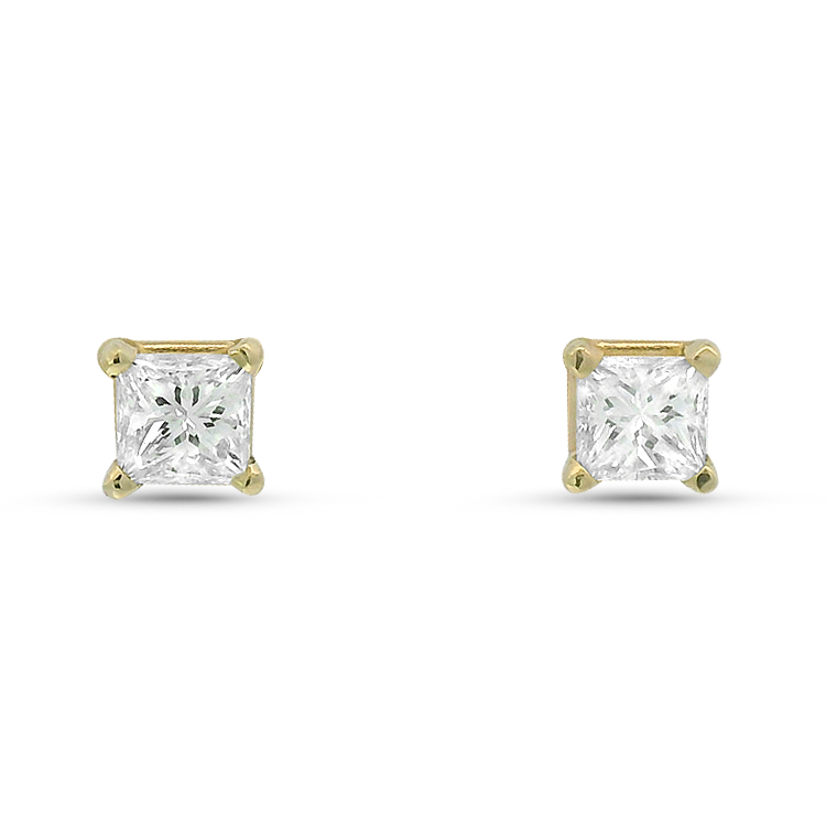PAGE Estate Earrings .68ctw Estate Diamond Stud Earrings - Yellow Gold
