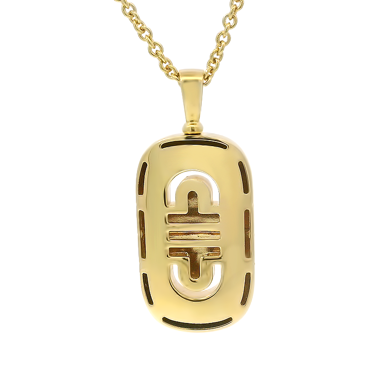 PAGE Estate Necklaces and Pendants Bvlgari Estate 18K Yellow Gold Parentesi Pendant Necklace