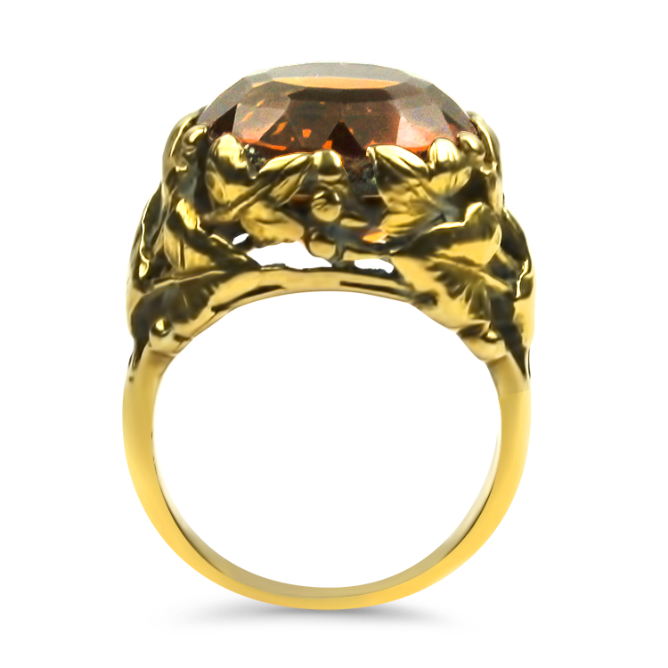PAGE Estate Ring Copy of Estate 14K Yellow and White Gold Lapis Lazuli and Diamond Ring 5.00