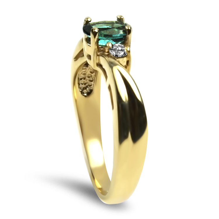 PAGE Estate Ring Copy of Estate 14K Yellow Gold Green Tourmaline Ring 7.00