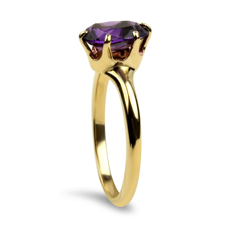 PAGE Estate Ring Copy of Estate 14K Yellow Gold Oval Amethyst Ring 5