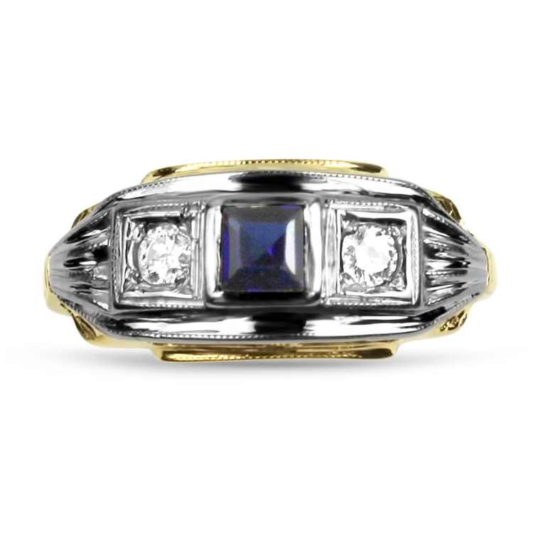 PAGE Estate Ring Copy of Estate 14K Yellow Gold Oval Hematite Ring 6