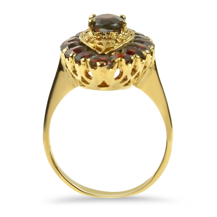 PAGE Estate Ring Copy of Estate 18k Yellow Gold Oval Cabochon Ruby Ring 6.5