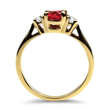 PAGE Estate Ring Copy of Estate 9K Yellow Gold Oval Amethyst Ring 3.75