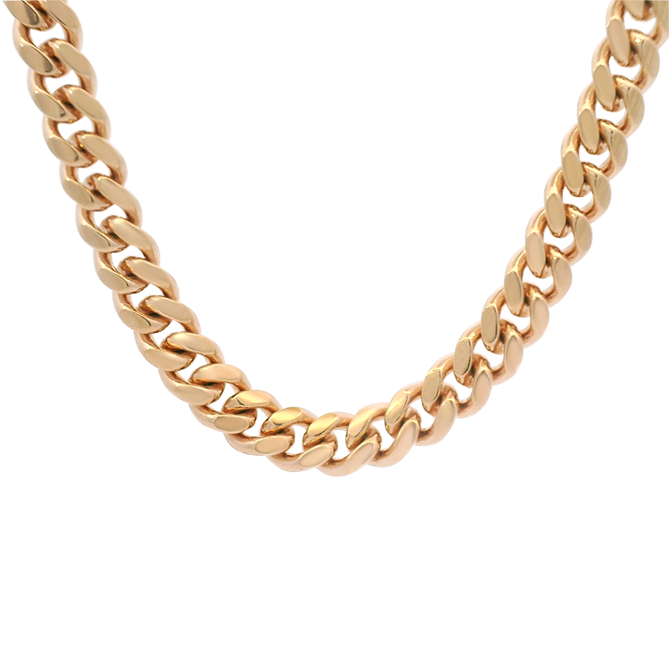 PAGE Estate Necklaces and Pendants Estate 10k Rose Gold Curb Link Necklace
