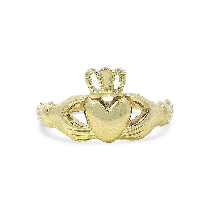 PAGE Estate Ring Estate 10K Yellow Gold Claddagh Ring 6.75