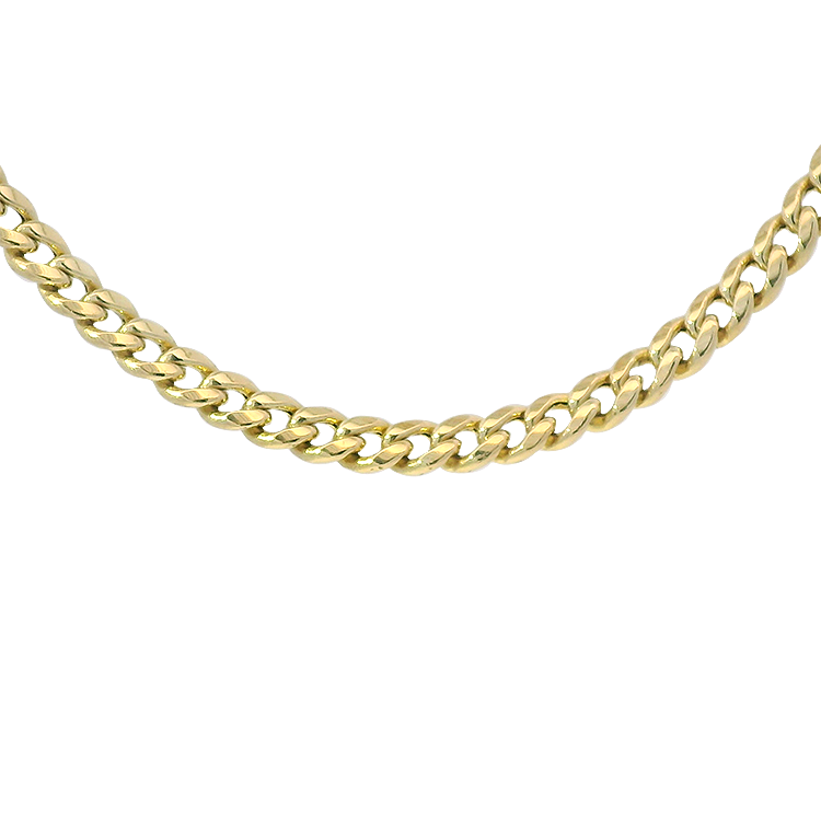PAGE Estate Necklaces and Pendants Estate 10k Yellow Gold Curb Link Necklace