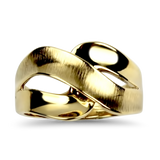 PAGE Estate Ring Estate 10K Yellow Gold Textured Crossover Ring 6.75