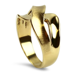 PAGE Estate Ring Estate 10K Yellow Gold Textured Crossover Ring 6.75