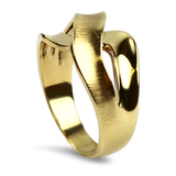 PAGE Estate Ring Estate 10K Yellow Gold Textured Crossover Ring 6.75